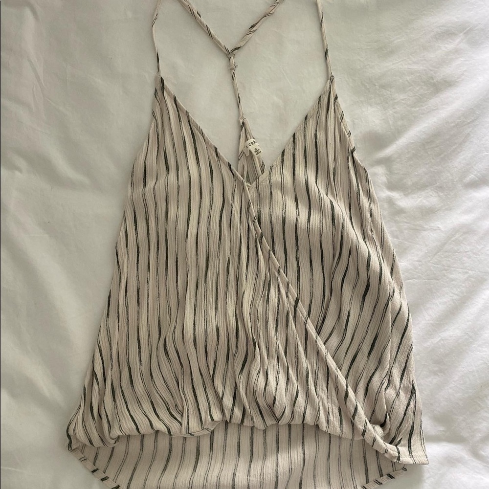 surplice stripe top
